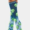 RIPNDIP Blue We Out Here Alien Crew Socks