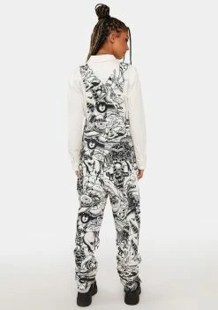 RIPNDIP Jumpsuits & Rompers Dark Twisted Fantasy Twill Overalls