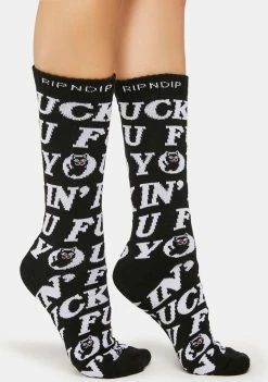 RIPNDIP Socks & Tights Fuckin Fuck Crew Socks