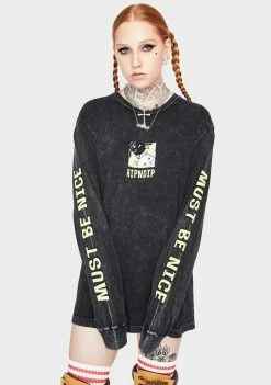 RIPNDIP Tops Besties Long Sleeve Graphic Tee