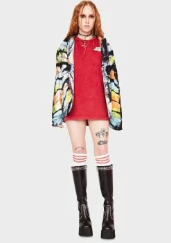 RIPNDIP Red Abduction Pocket Graphic Tee