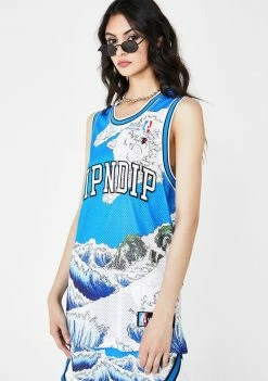 RIPNDIP Tops Great Wave Mesh Basketball Jersey