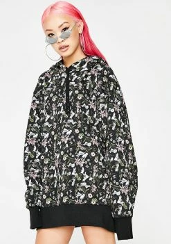 RIPNDIP Nerm Flower Pattern Pullover Hoodie