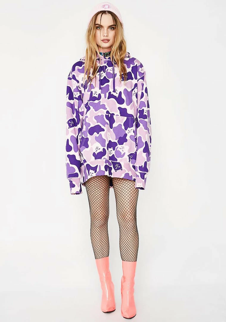 Cheapest ⭐ RIPNDIP Invisible Purple Camo Hoodie Tops ✔️ 7 RIPNDIP Invisible Purple Camo Hoodie Tops