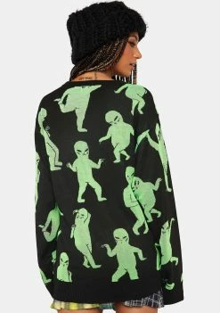 RIPNDIP Alien Dance Party Knit Sweater