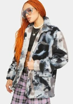 RIPNDIP Warped Tie Dye Sherpa Jacket