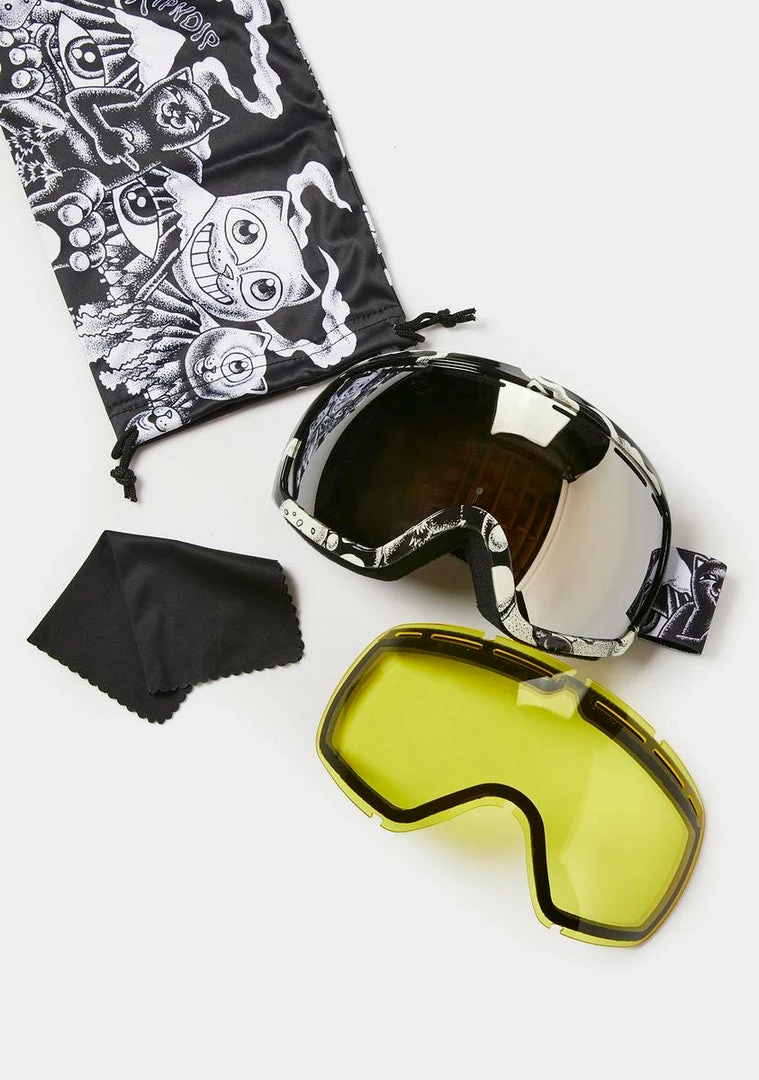 Buy 💯 RIPNDIP Dark Twisted Fantasy Snow Goggles 👓 Sunglasses 👏 3 RIPNDIP Dark Twisted Fantasy Snow Goggles Sunglasses