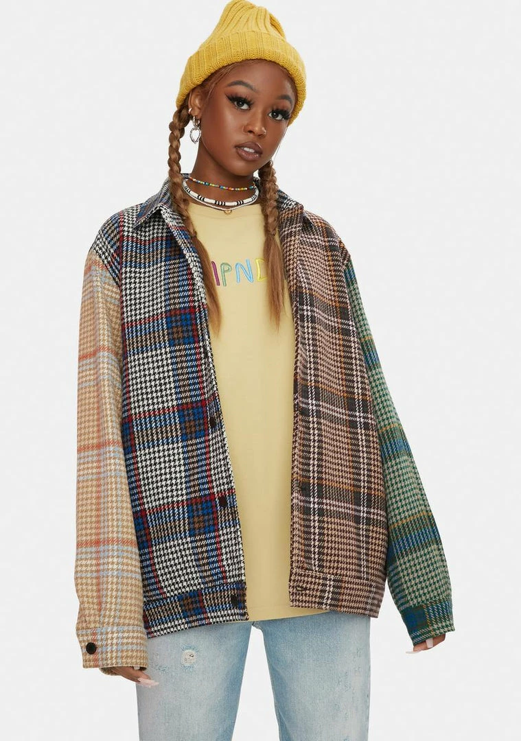 Best Sale โค๏ธ RIPNDIP Roygbiv Plaid Jacket Outerwear ๐ 4 RIPNDIP Roygbiv Plaid Jacket Outerwear