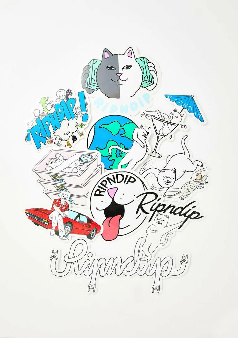 Deals π RIPNDIP Sticker Pack π 4 RIPNDIP Sticker Pack