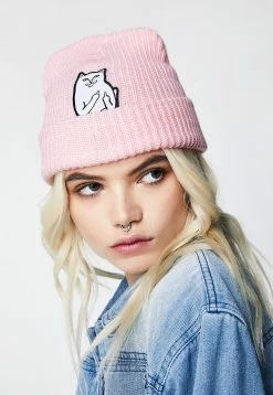 RIPNDIP Lord Nermal Ribbed Beanie Hats