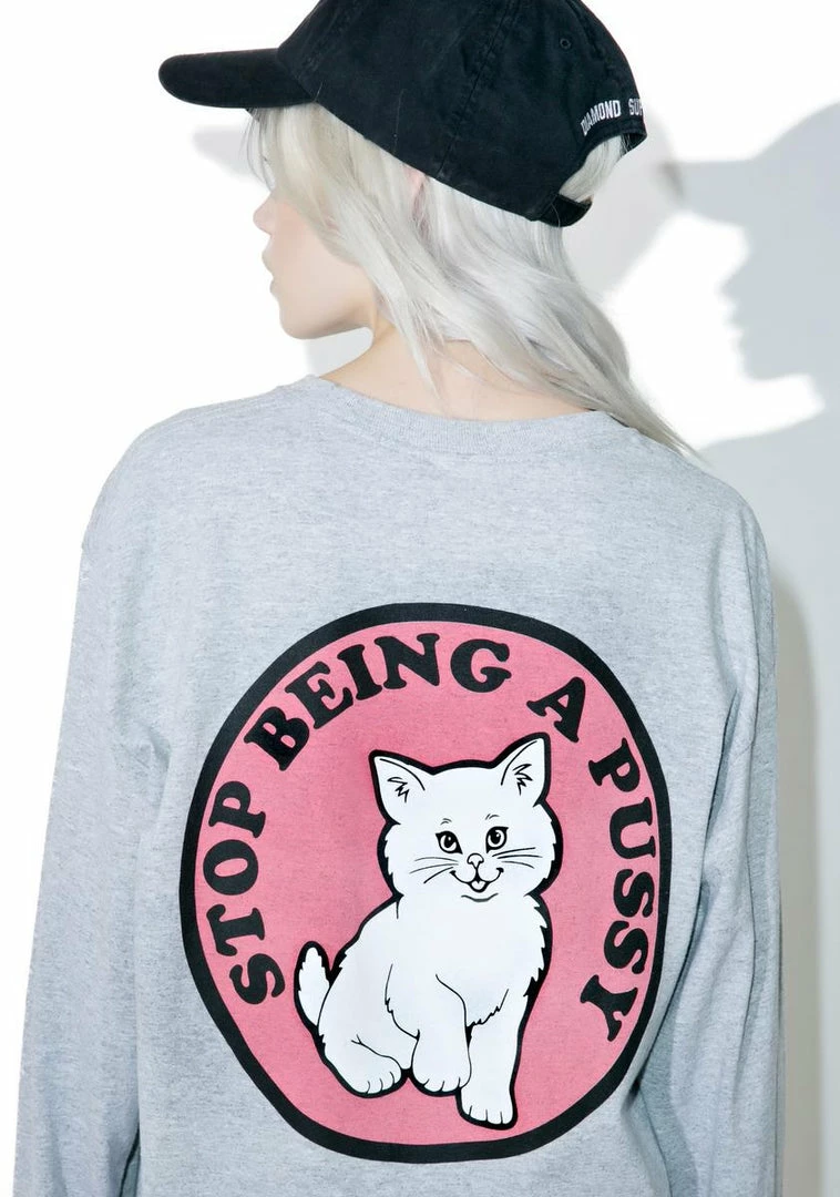 Buy ๐คฉ RIPNDIP Tops Stop Being A Pussy Long Sleeve Tee ๐ 3 RIPNDIP Tops Stop Being A Pussy Long Sleeve Tee