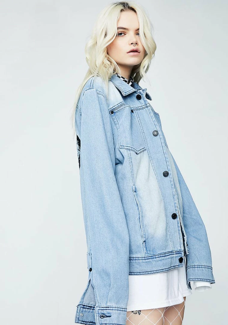 Top 10 π RIPNDIP Eat Me Denim Jacket Outerwear π 6 RIPNDIP Eat Me Denim Jacket Outerwear