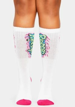 Hot Sale ๐ฅ RIPNDIP Flaming Hot Crew ๐งฆ Socks โ 6 RIPNDIP Flaming Hot Crew Socks