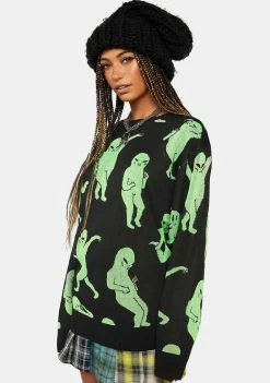RIPNDIP Alien Dance Party Knit Sweater