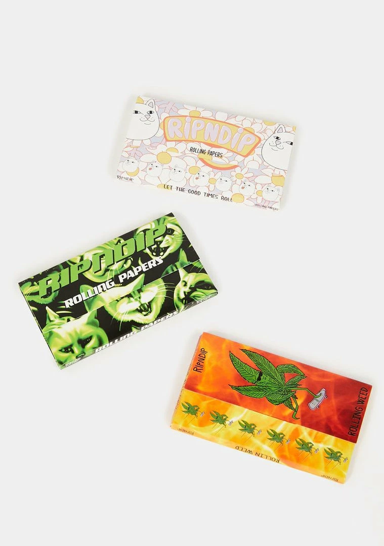 Best Sale 🔔 RIPNDIP Smoke Shop Printed Rolling Paper 12 Pack 💯 2 RIPNDIP Smoke Shop Printed Rolling Paper 12 Pack