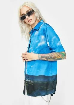 RIPNDIP Hold Me Button Up Shirt Tops