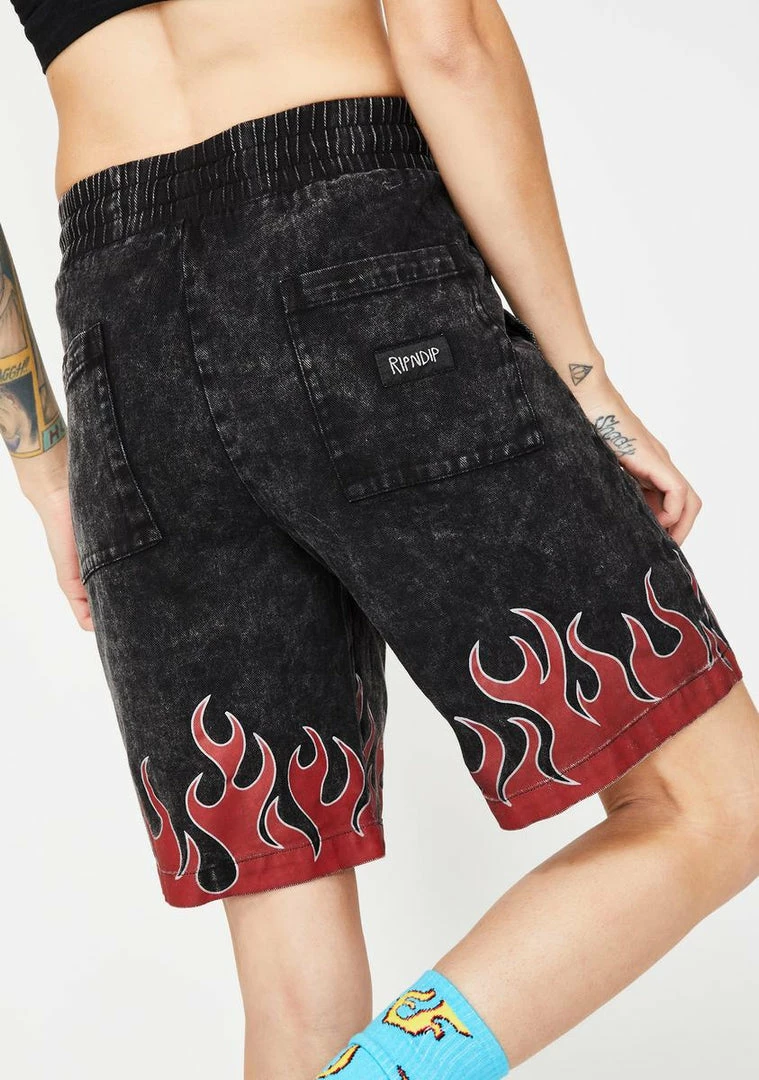 Best reviews of ๐คฉ RIPNDIP Black Mineral Wash Bliss Shorts Bottoms ๐ 6 RIPNDIP Black Mineral Wash Bliss Shorts Bottoms