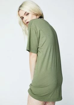 RIPNDIP Tops Olive Hang In There Pocket Tee