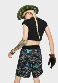 RIPNDIP Black Goalaso Soccer Shorts Bottoms