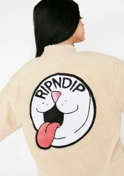 RIPNDIP Outerwear Pill Sherpa Varsity Jacket