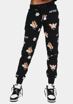 RIPNDIP Bottoms Black Butterfly Sweatpants