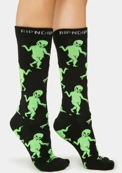 RIPNDIP Alien Dance Party Crew Socks