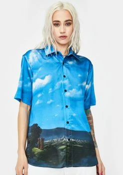 RIPNDIP Hold Me Button Up Shirt Tops