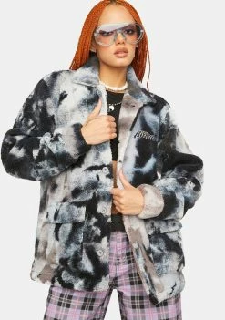 RIPNDIP Warped Tie Dye Sherpa Jacket