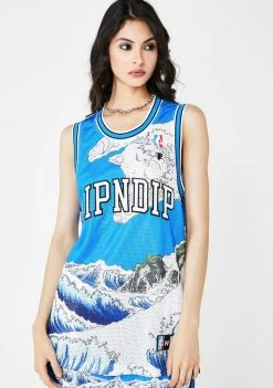 RIPNDIP Tops Great Wave Mesh Basketball Jersey