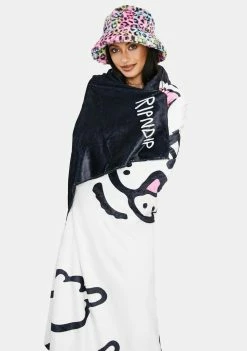 RIPNDIP Home Stuff Lord Nermal Throw Blanket