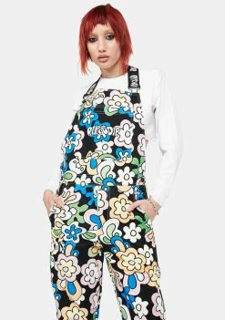 RIPNDIP Flower Child Cotton Twill Overalls Jumpsuits & Rompers