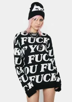 Hot Sale 👍 RIPNDIP Fuck You Knit Sweater 🔔 7 RIPNDIP Fuck You Knit Sweater