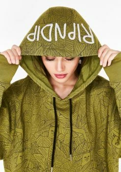 RIPNDIP Nermal Leaf 3M Reflective Hoodie Tops