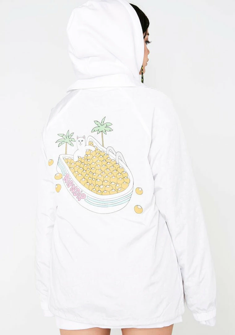 Hot Sale β€οΈ RIPNDIP Boobcuzzi Coaches Jacket Outerwear π 3 RIPNDIP Boobcuzzi Coaches Jacket Outerwear