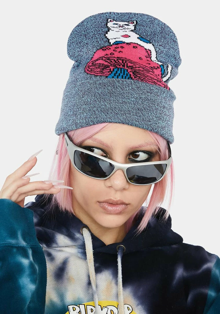 Brand new ๐ RIPNDIP Psychedelic Beanie Hats โจ 3 RIPNDIP Psychedelic Beanie Hats