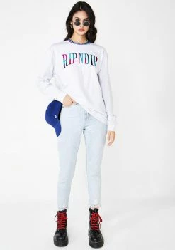 Deals ๐ฏ RIPNDIP Tops Color Block Embroidered Sweatshirt ๐ฅ 8 RIPNDIP Tops Color Block Embroidered Sweatshirt