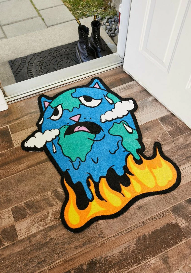 New ✨ RIPNDIP Save The World Acrylic Rug Curtains & Rugs 👍 2 RIPNDIP Save The World Acrylic Rug Curtains & Rugs