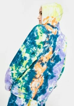 RIPNDIP Tops Rubber Logo Tie Dye Hoodie