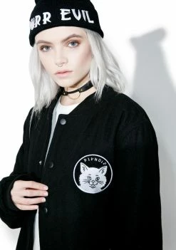 RIPNDIP Stop Being A Pussy Varsity Jacket Outerwear