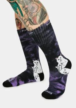 RIPNDIP Lavender Lord Nermal High Socks