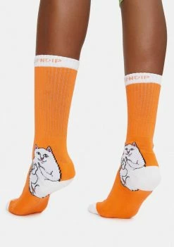RIPNDIP Socks & Tights Orange Lord Nermal Crew Socks