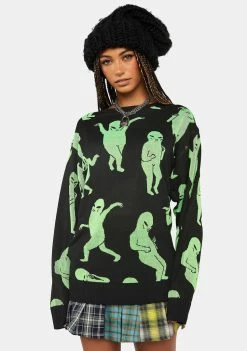 RIPNDIP Alien Dance Party Knit Sweater