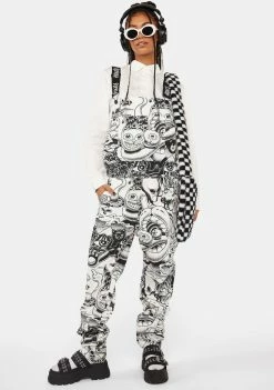 RIPNDIP Jumpsuits & Rompers Dark Twisted Fantasy Twill Overalls