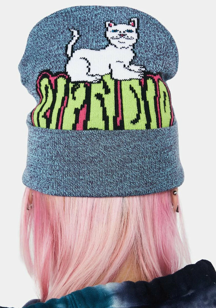 Brand new ๐ RIPNDIP Psychedelic Beanie Hats โจ 4 RIPNDIP Psychedelic Beanie Hats