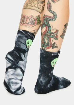 RIPNDIP Socks & Tights Black Lightning We Out Here Mid Socks