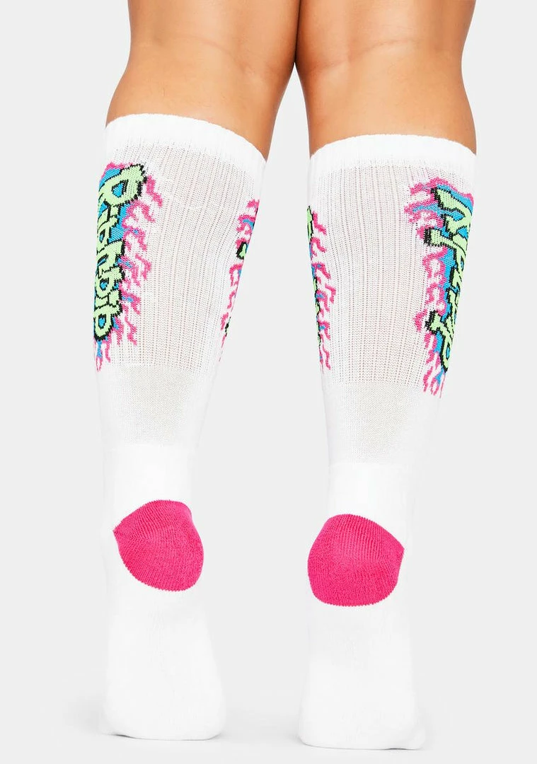 Hot Sale ๐ฅ RIPNDIP Flaming Hot Crew ๐งฆ Socks โ 5 RIPNDIP Flaming Hot Crew Socks