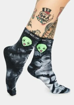 RIPNDIP Socks & Tights Black Lightning We Out Here Mid Socks