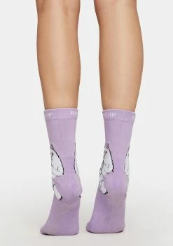 RIPNDIP Purple Lord Nermal Crew Socks
