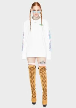 RIPNDIP Flaming Hot Long Sleeve Graphic Tee Tops