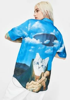 RIPNDIP Hold Me Button Up Shirt Tops